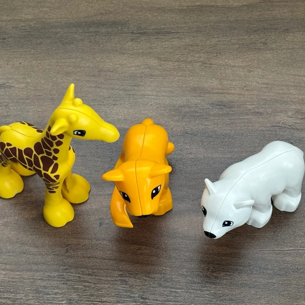 LEGO DUPLO ZOO Animals LION CUB Baby, GIRAFFE & POLAR BEAR Safari Toy Figures